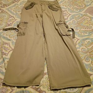 Kids Olive Green Cargo Pants